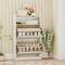 White Shoe Cabinet Engineered Wood 2-Drawer Storage Organizer Slim